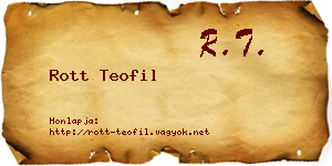 Rott Teofil névjegykártya